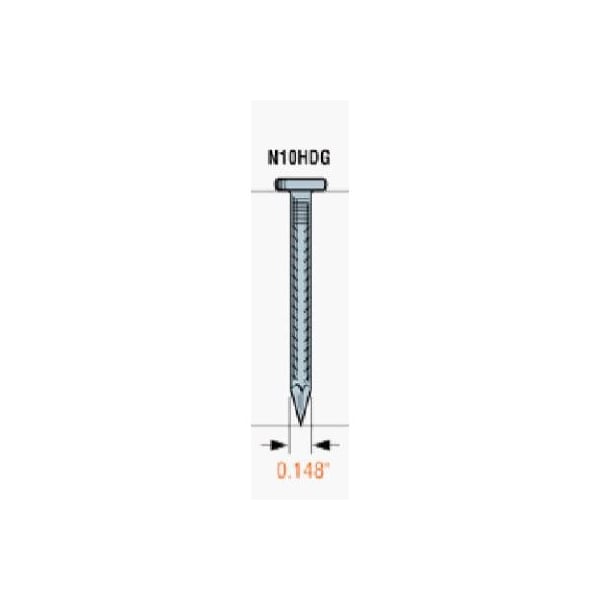 Simpson Strong-Tie Roofing Nail, 3 in L, 10D N10DHDG-R - main